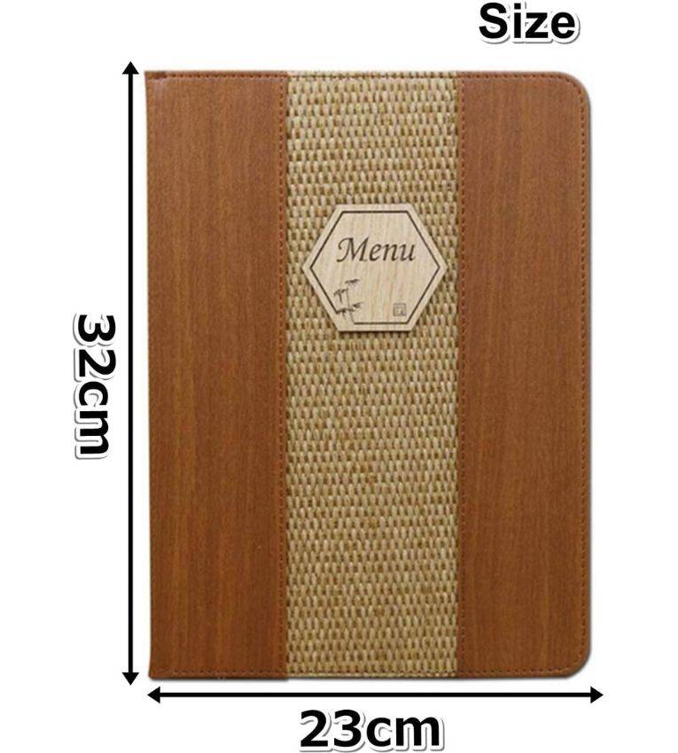 Porte-menu classique en similicuir 16 larges A4